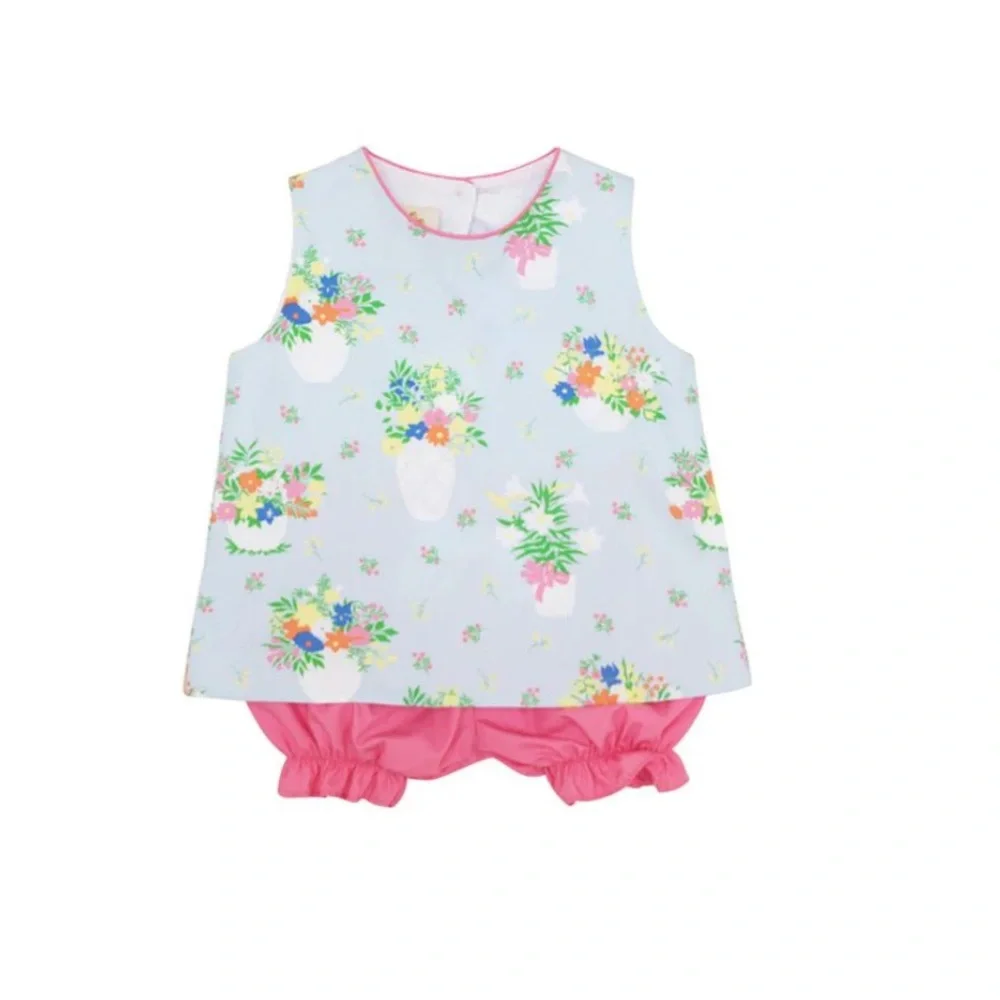 RARE Beaufort Bonnet Matching Set -Uplifting Lilies Girls 8 Bon Air Bloomer Set